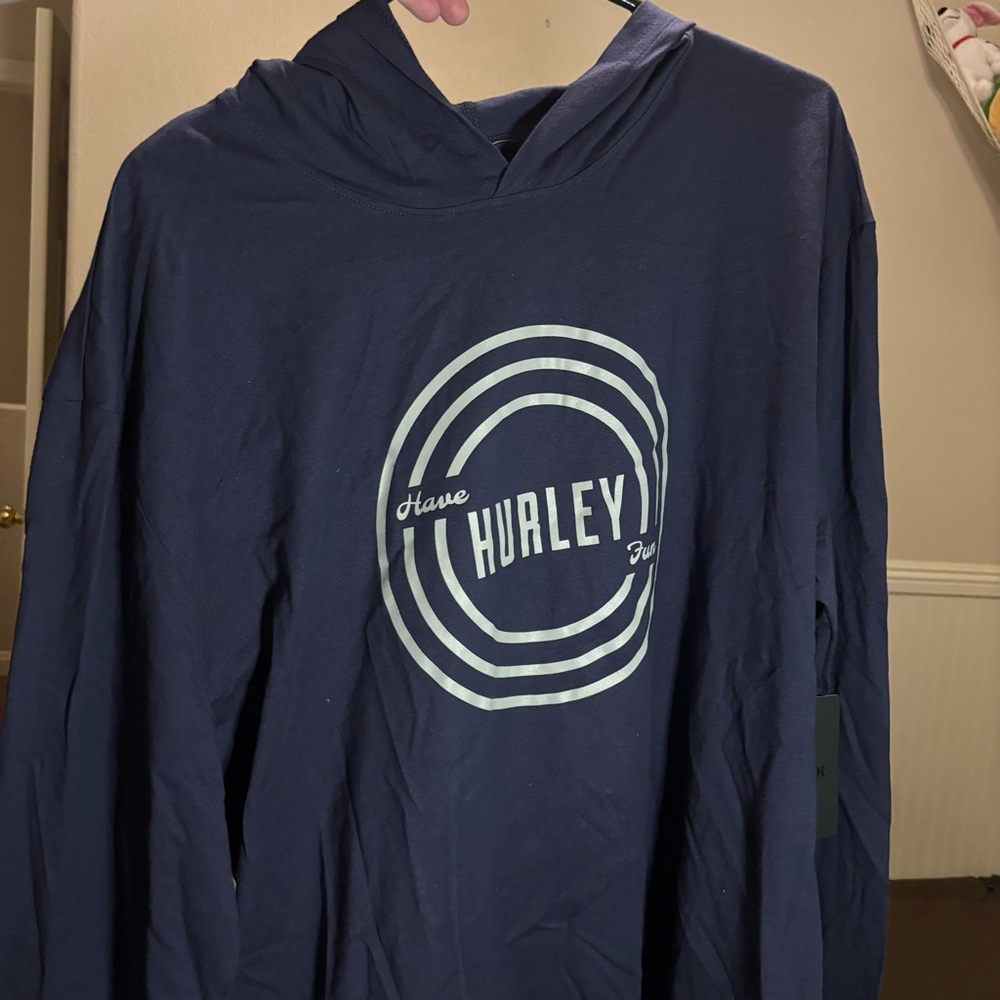 XL New with Tags Hurley Navy Hoodie with White Circular Logo - Picture 2 of 5